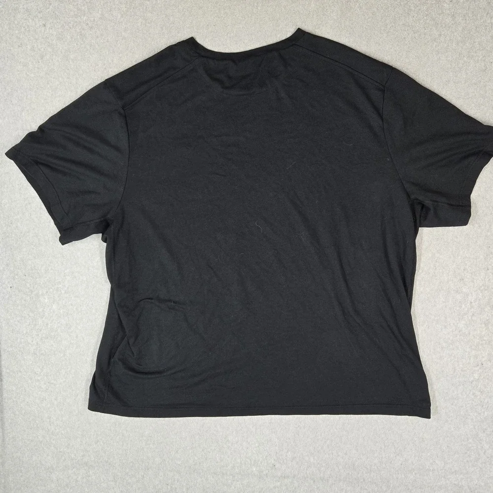 Nike Men Shirt 4XL-T Black Dri-Fit Logo Short Sleeve Moisture Wicking